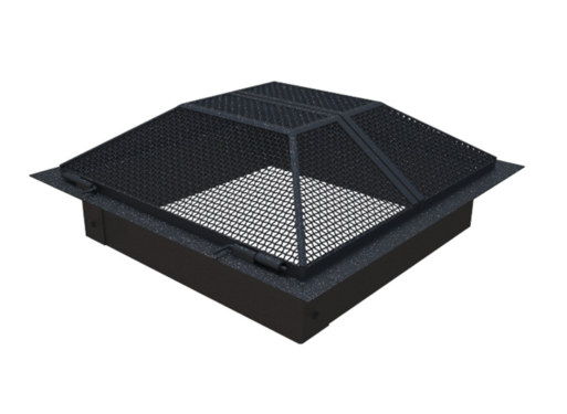 25" Clam Shell Firepit Insert with Spark Screen