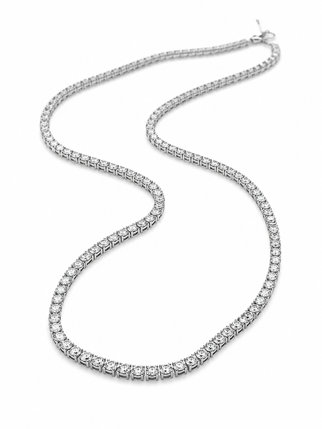 Colar Riviera em Diamantes e Ouro Branco 18k
