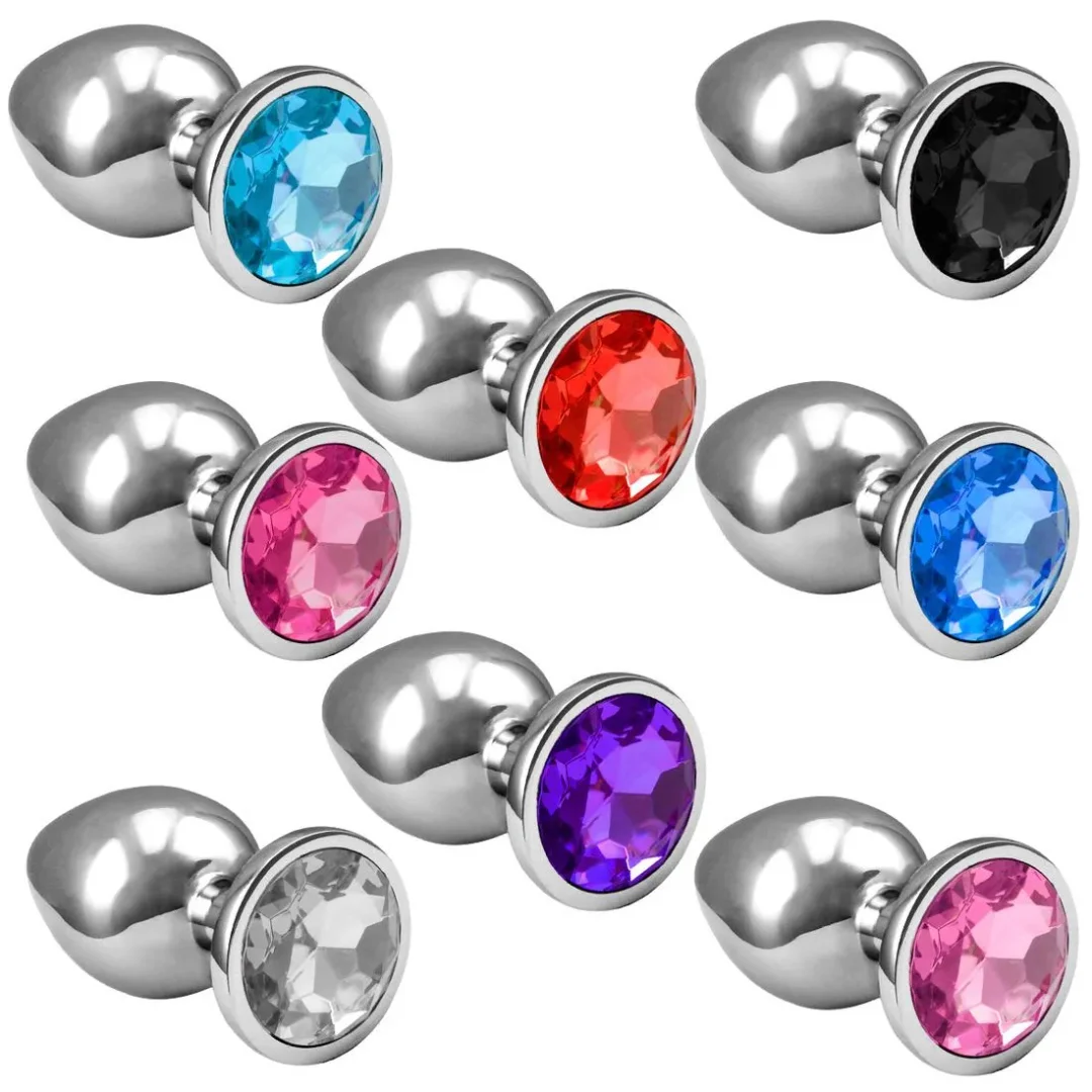 Plug Anal de Aço com Cristal Rendondo M Sex Import