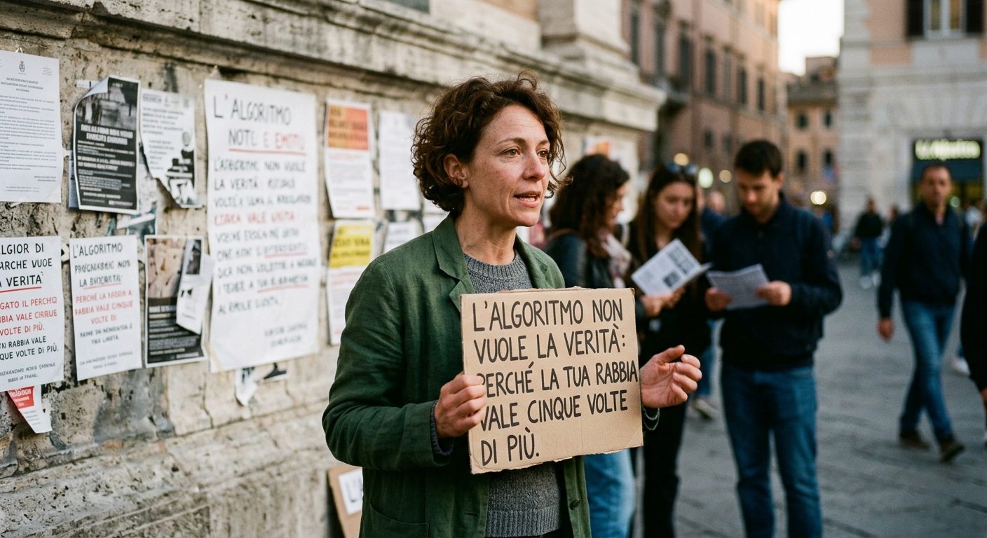 L'algoritmo non vuole la verità: perché la tua rabbia vale cinque volte di più