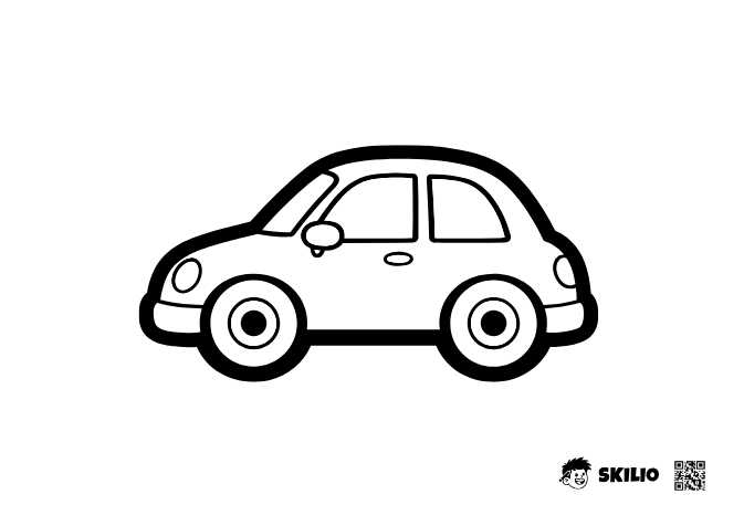 Auto dětské – omalovánka pro děti MINI - první tahy (2–4 roky) - omalovánka ke stažení zdarma