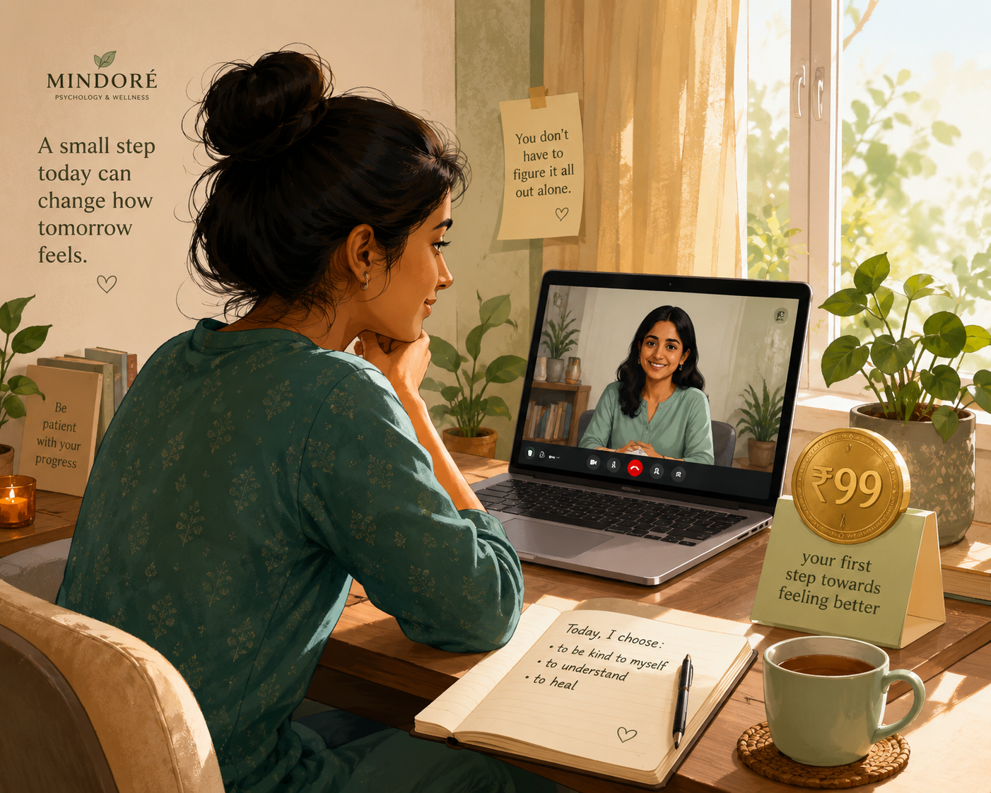 Affordable Online Therapy in India: What to Expect in Your First ₹99 Session