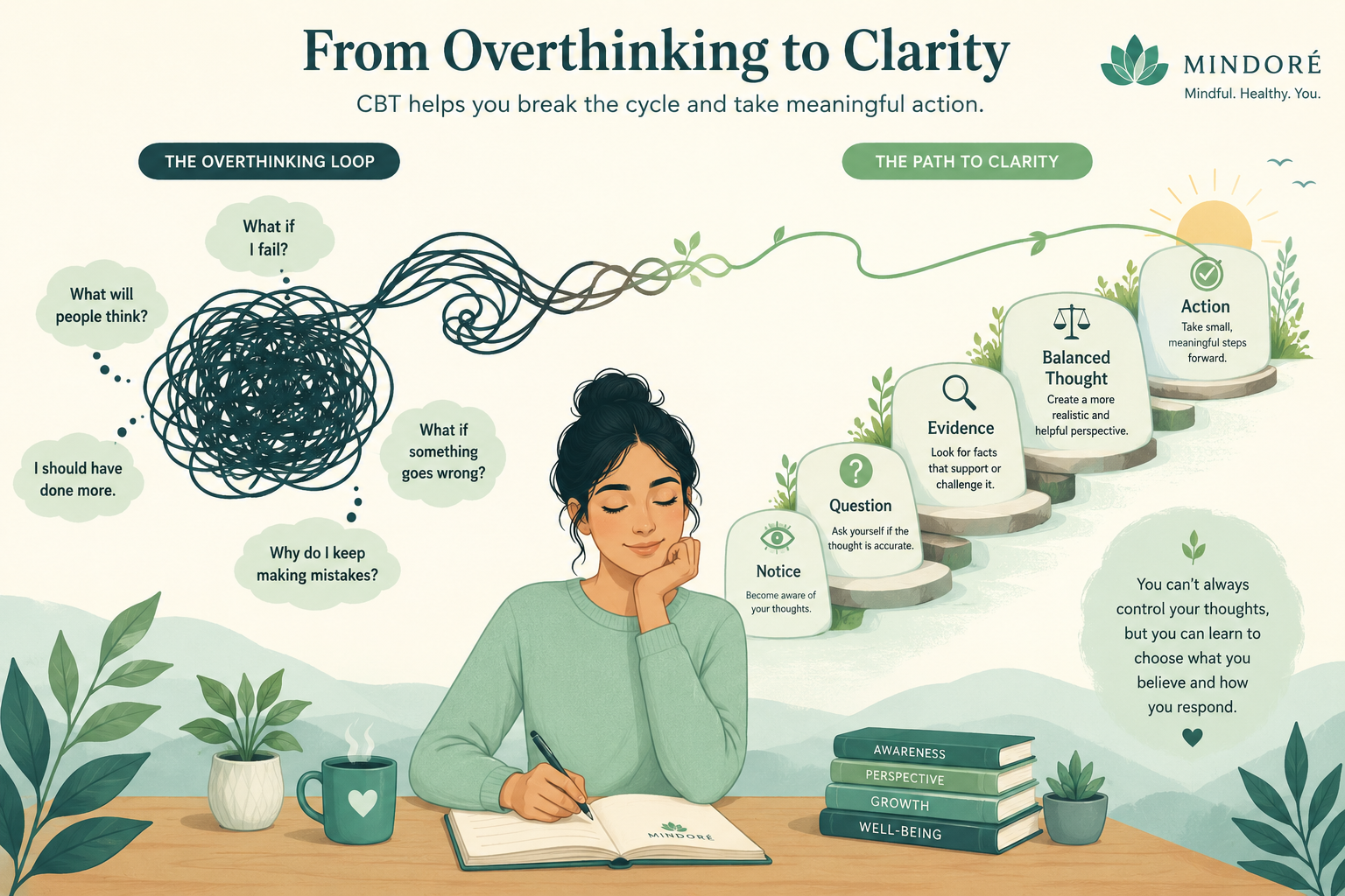 How CBT Therapy Helps Break Chronic Overthinking Loops | Mindore
