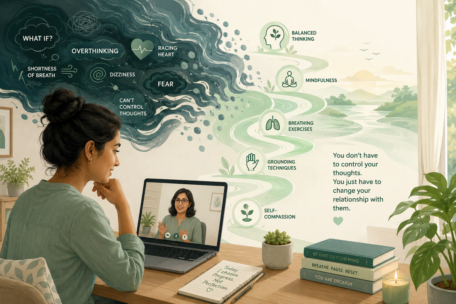 How Online Counselling Works for Panic Attacks and Daily Overthinking | Mindore