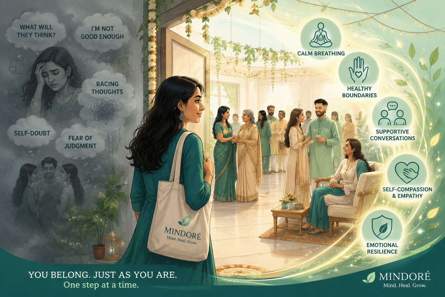 Social Anxiety Survival Guide for Indian Family Functions | Mindore