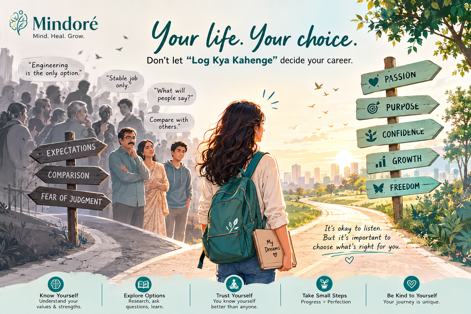 Overcoming "Log Kya Kahenge" Anxiety in Career Choices | Mindore