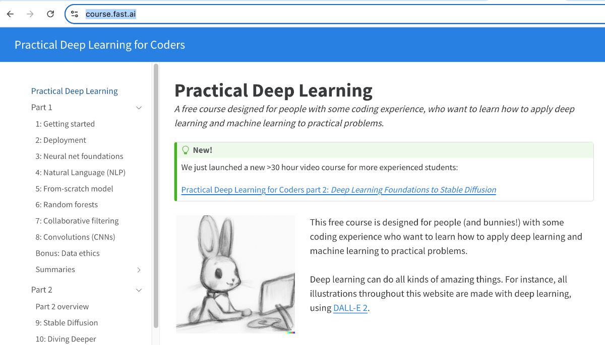 Practical Deep Learning for Coders (course.fast.ai): A Free AI Course Worth Bookmarking
