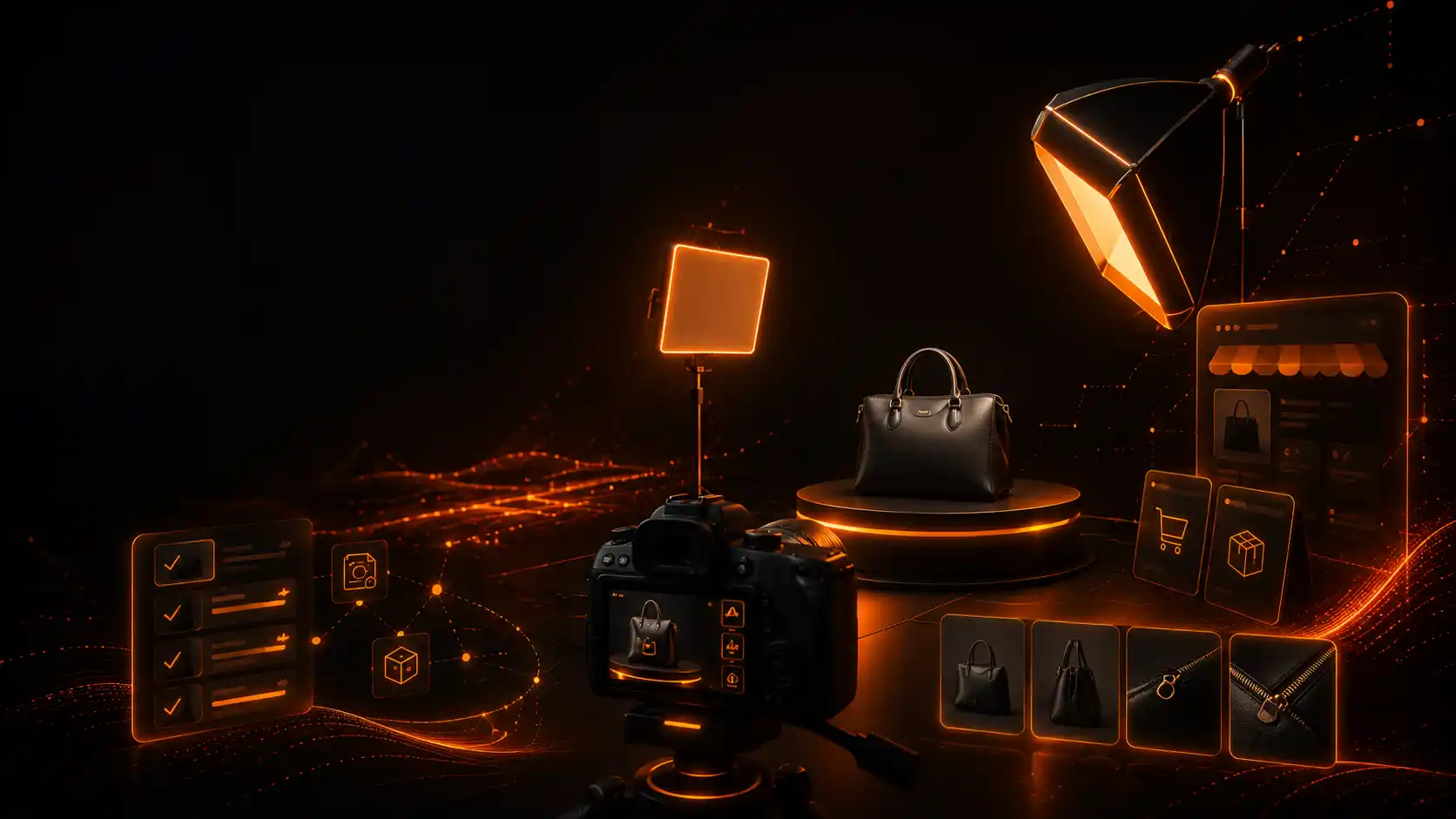 Productfotografie van een artikel in een gecontroleerde studiosetting