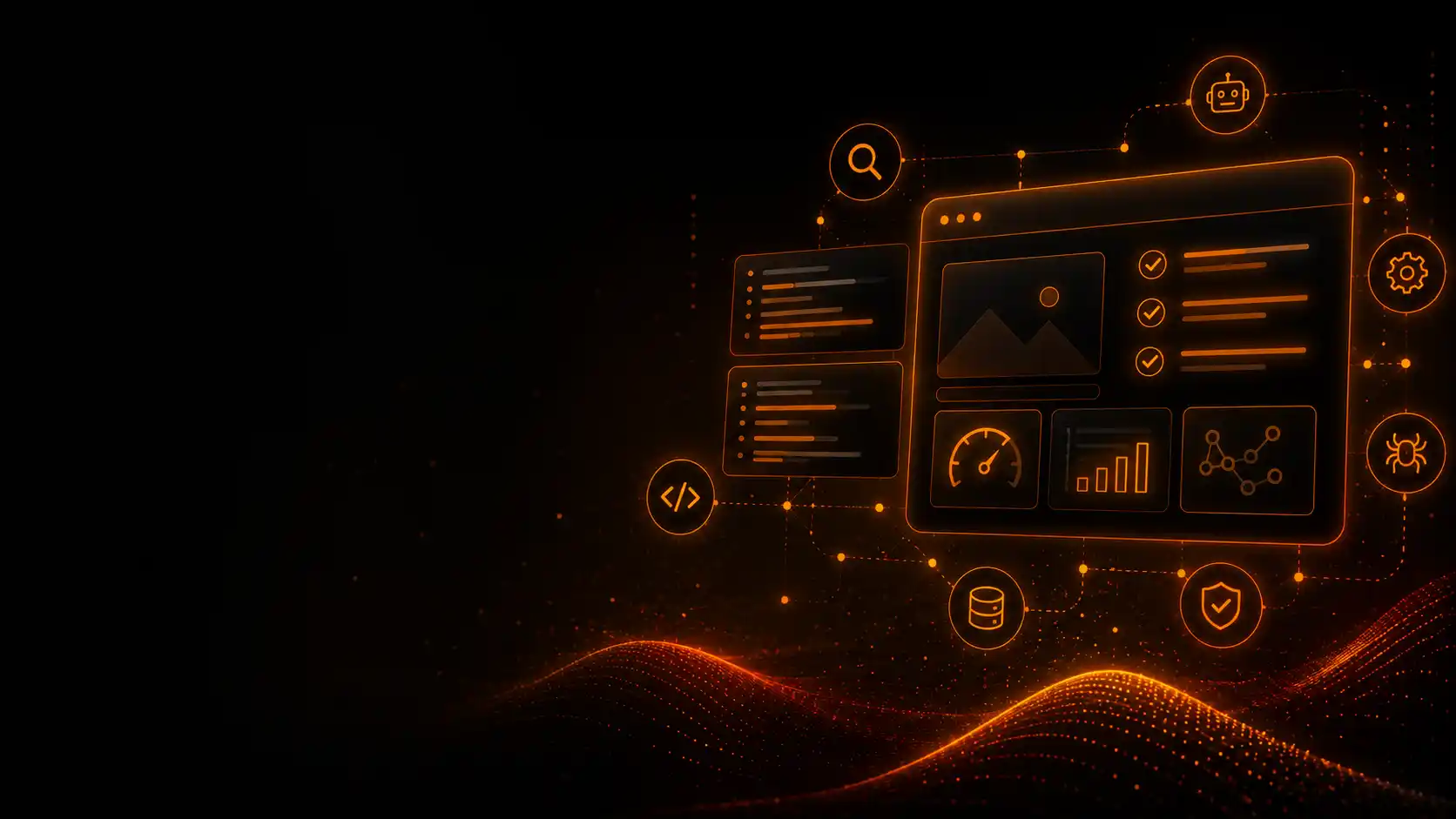 Responsieve KMO-website op smartphone, tablet en desktop als illustratie van een technische SEO-controle