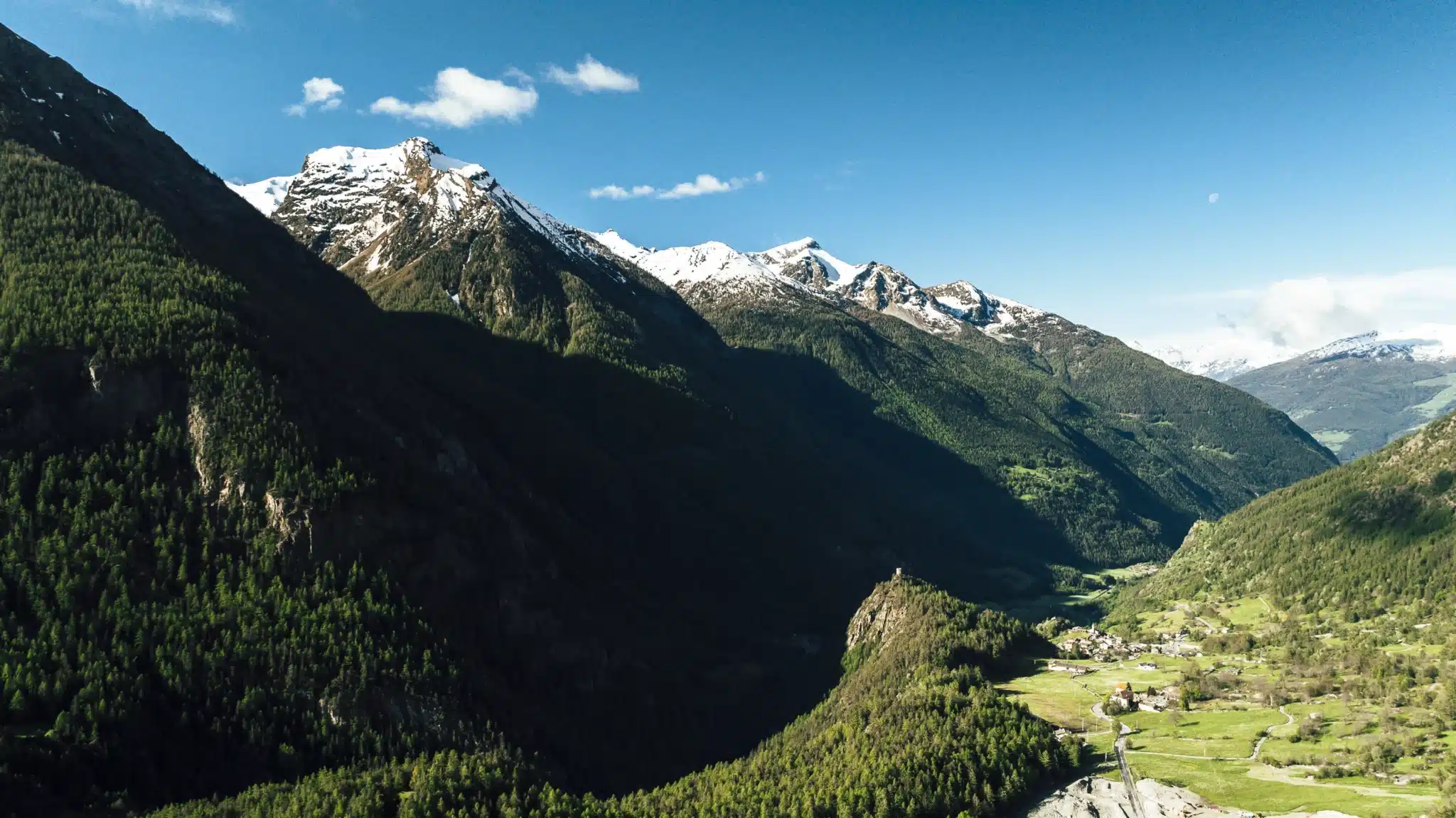 De Alpen vanuit de lucht