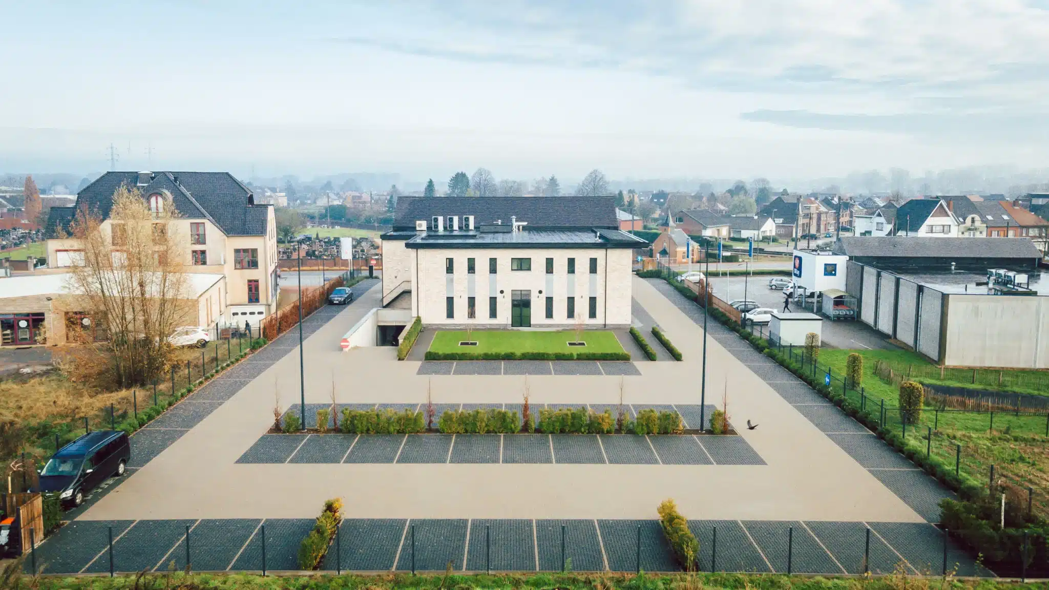 Bedrijfsbeeld op locatie met drone