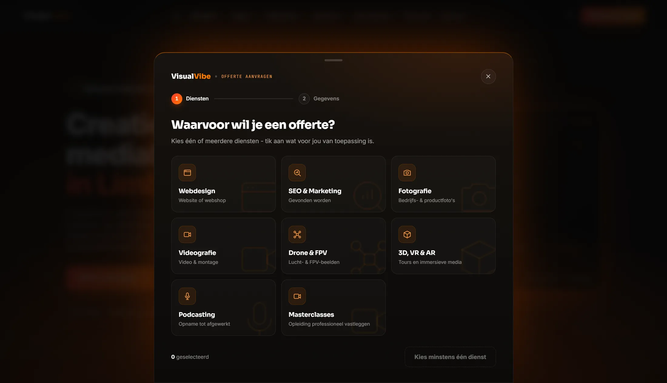 VisualVibe - Belangrijkste gebruikersflow