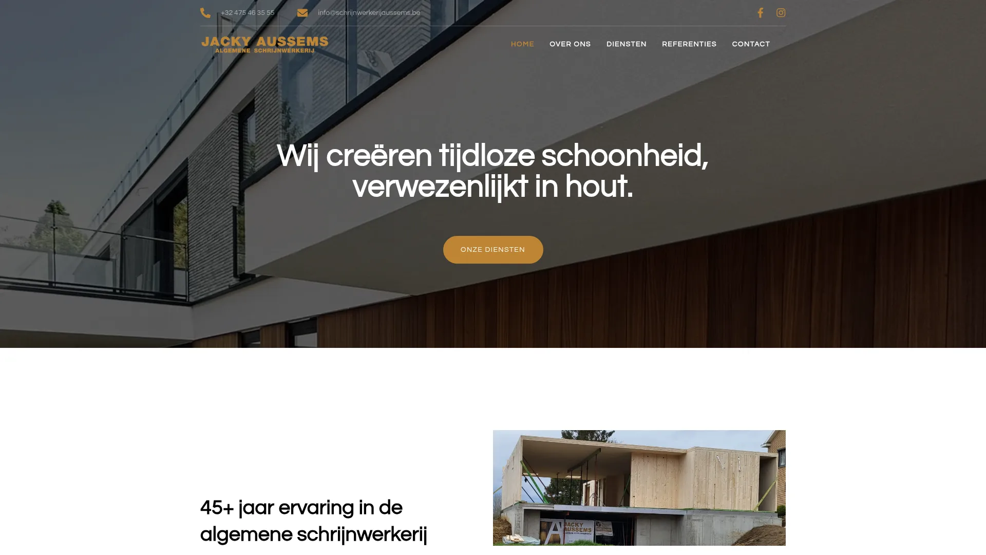 Schrijnwerkerij Aussems website