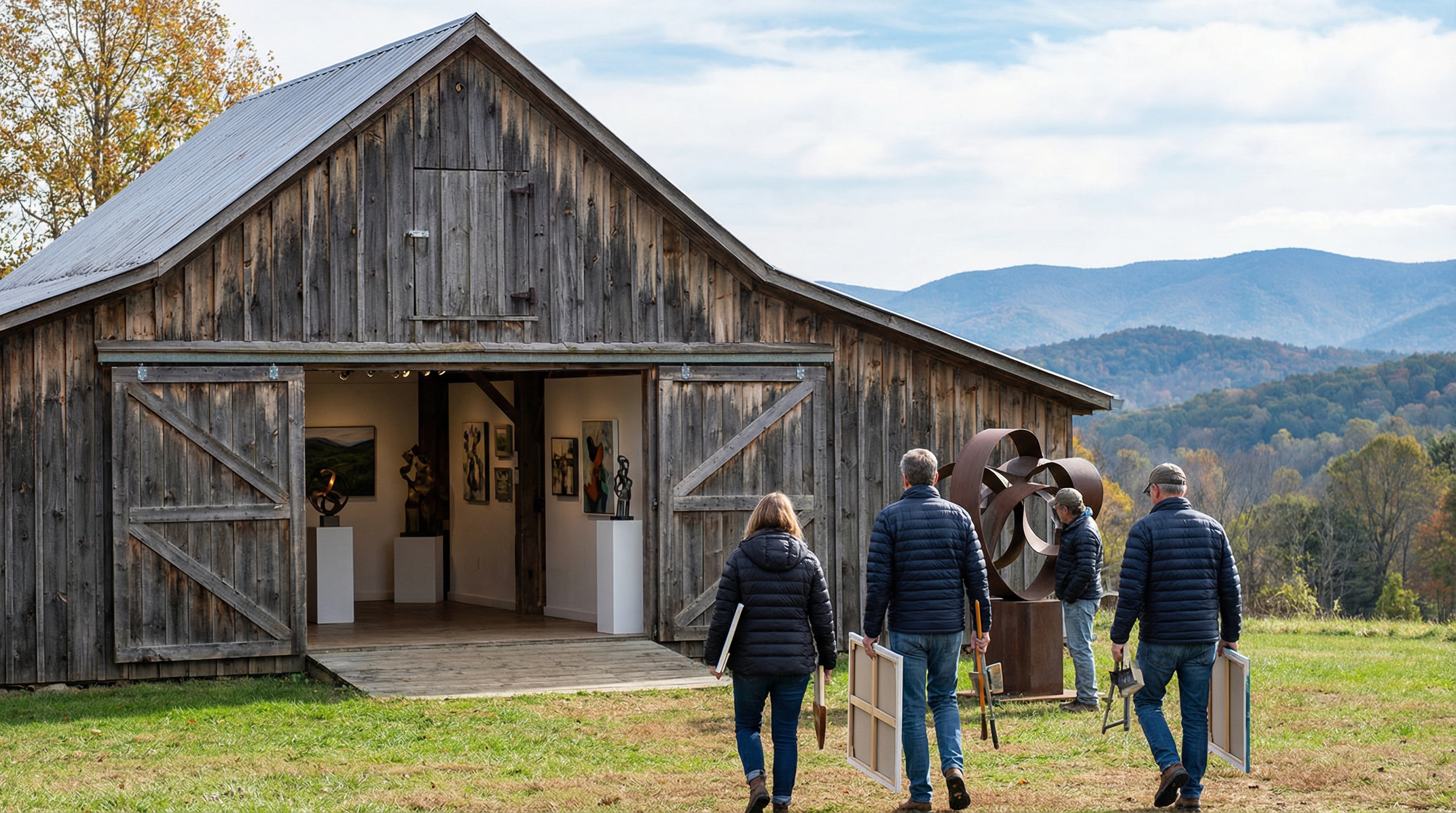 Blue Ridge Barn Finds: Artists Transforming Rural Spaces into Galleries