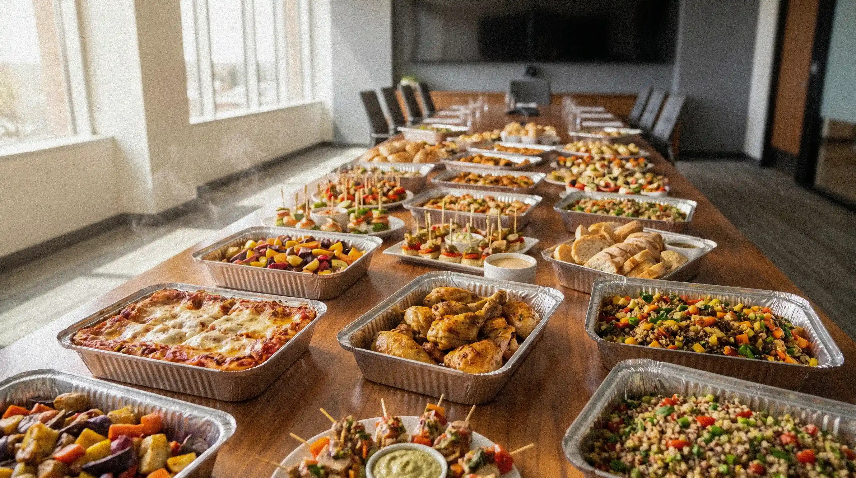 Catering food trays