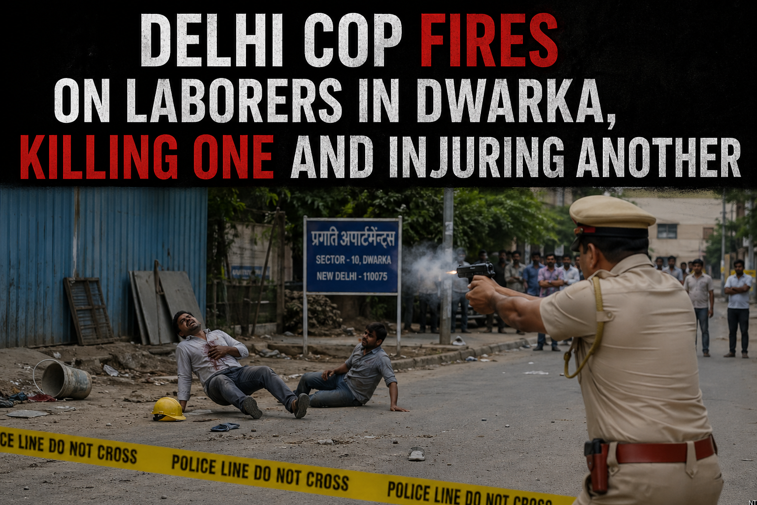 Delhi Cop Fires on Laborers in Dwarka, Killing One and Injuring Another