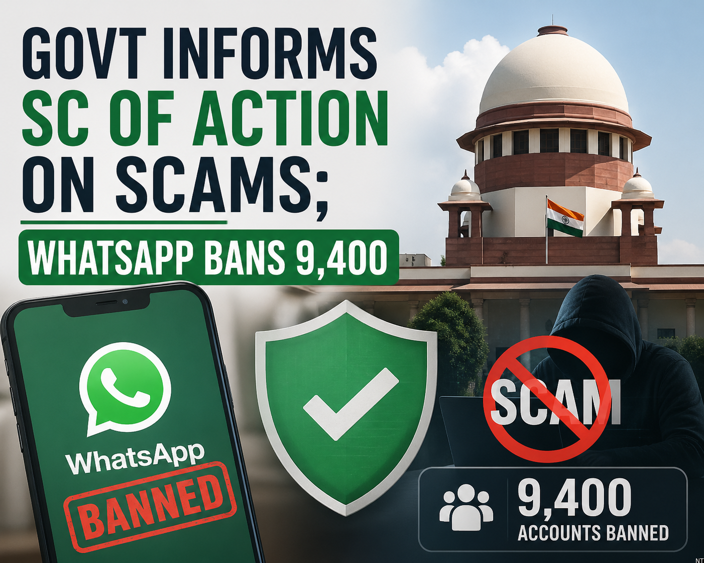 Govt Informs SC of Action on Scams; WhatsApp Bans 9,400