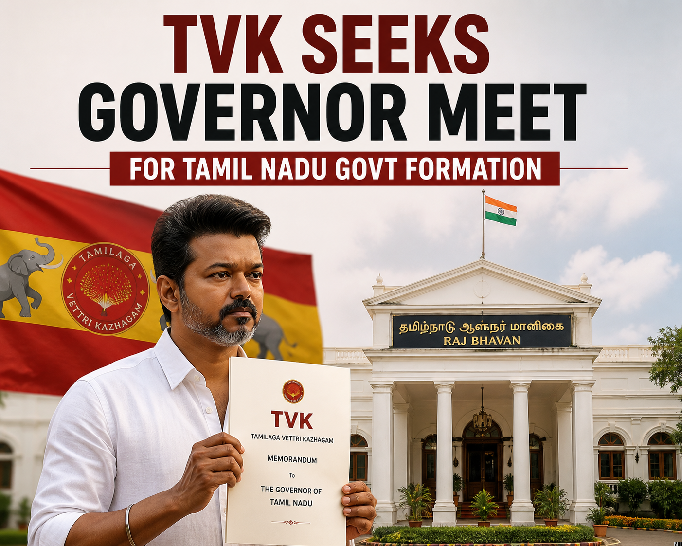 TVK Seeks Governor Meet for Tamil Nadu Govt Formation