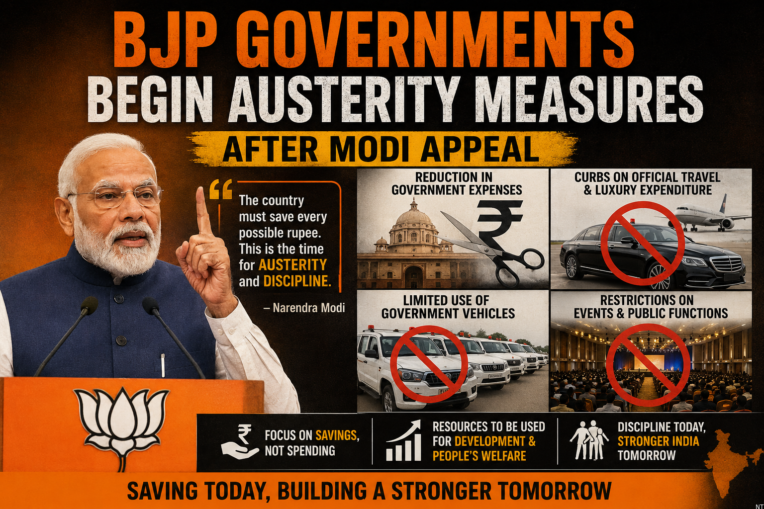 BJP Governments Begin Austerity Measures After Modi Appeal