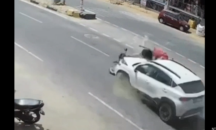 Haryana Police Probe CCTV Road Accident at Junction
