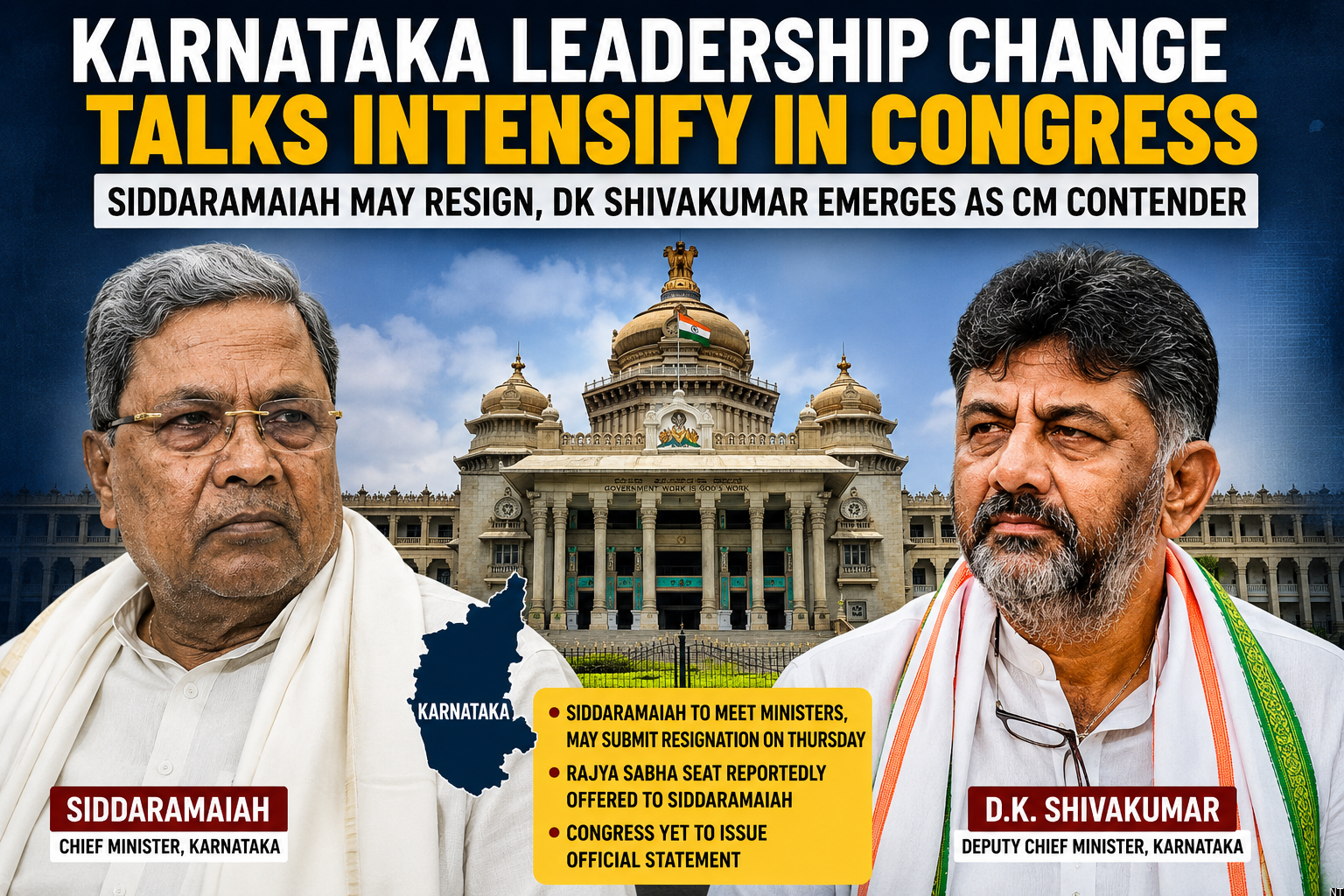 Karnataka Leadership Change Talks Intensify In Congress