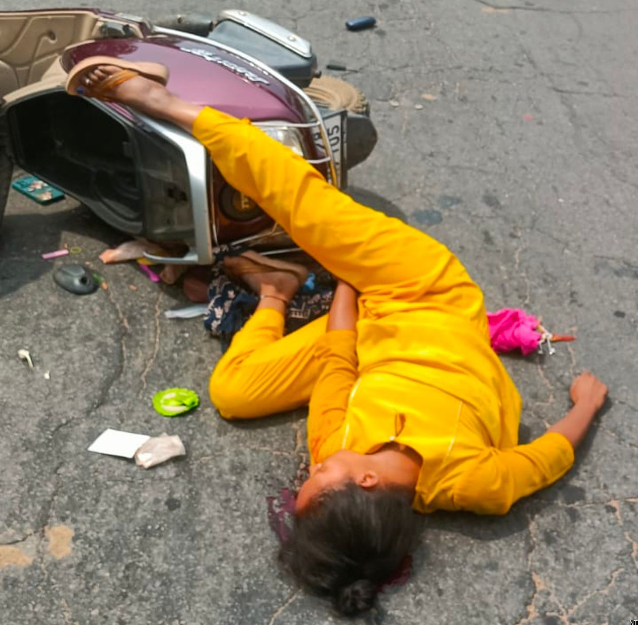 Police Probe Manuguru Road Accident Near Tirlapuram