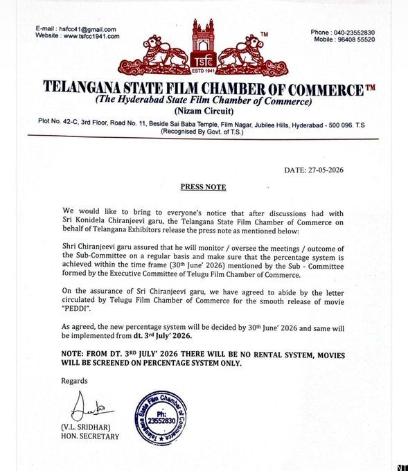 Telugu Film Chamber Clears Peddi Movie Release