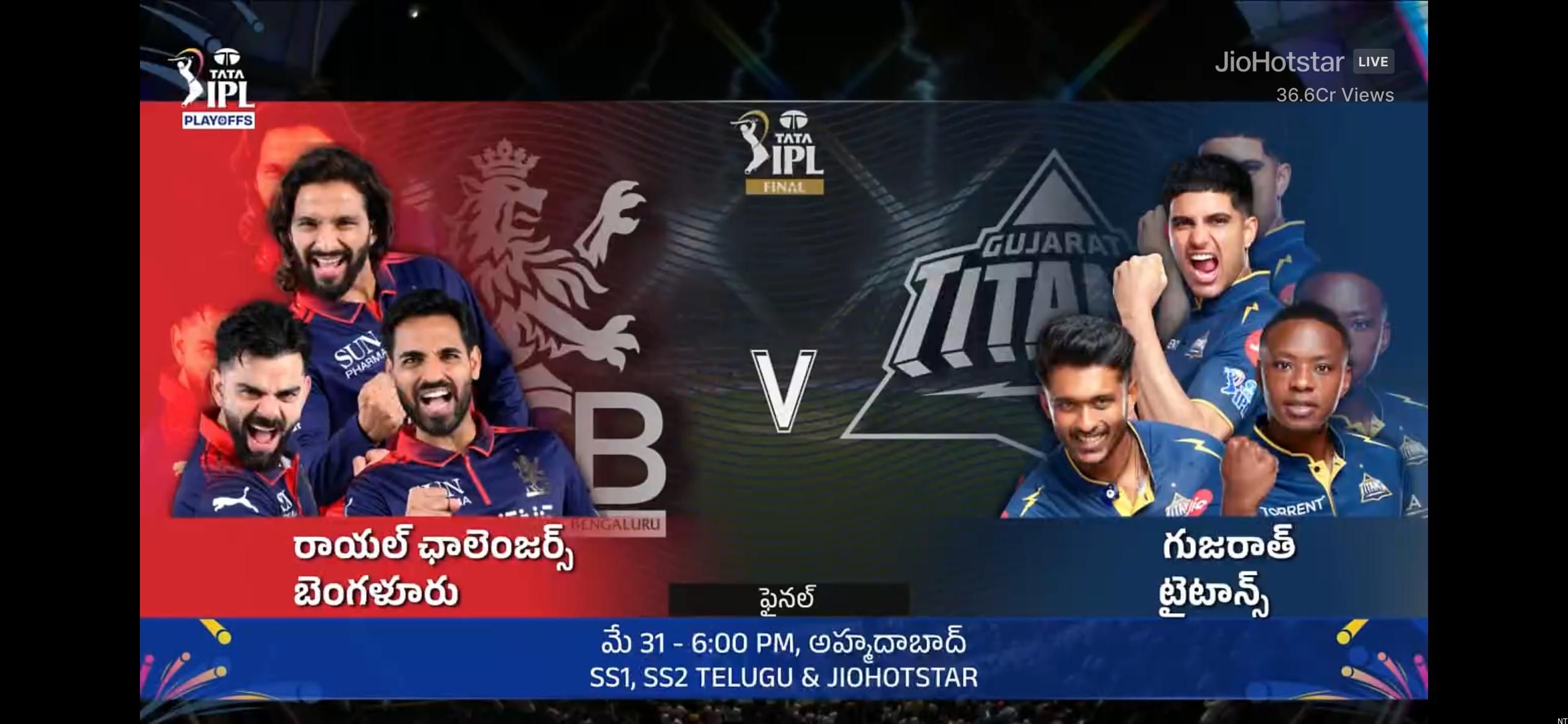 BCCI Conducts IPL 2026 Final: RCB vs Gujarat Titans