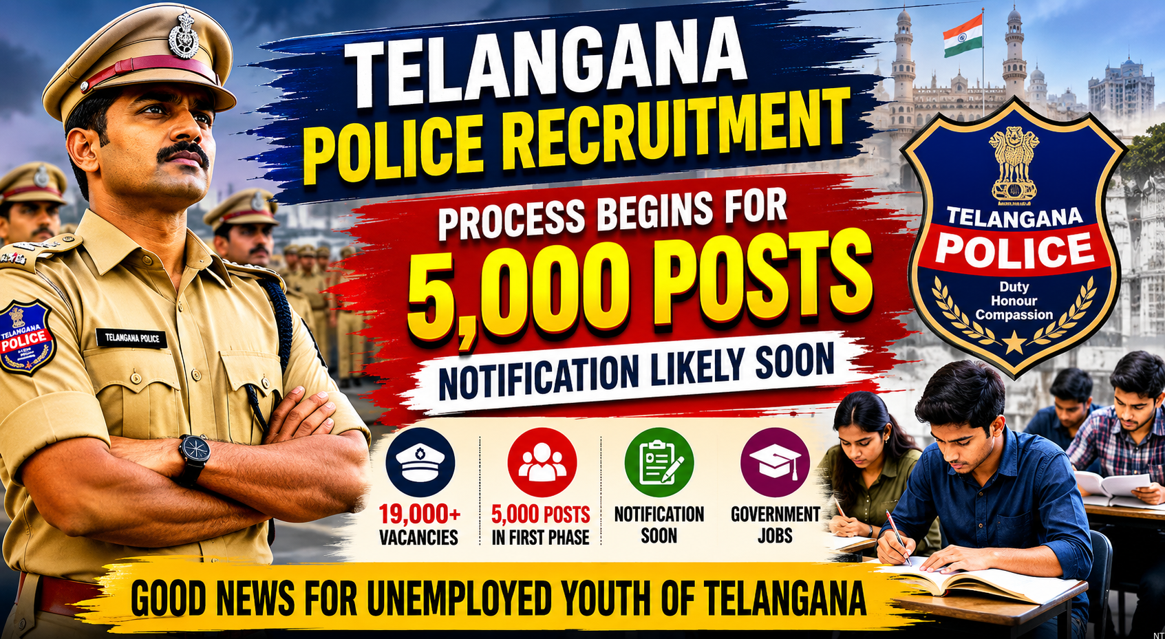 Telangana Police Recruitment Process Begins for 5,000 Posts