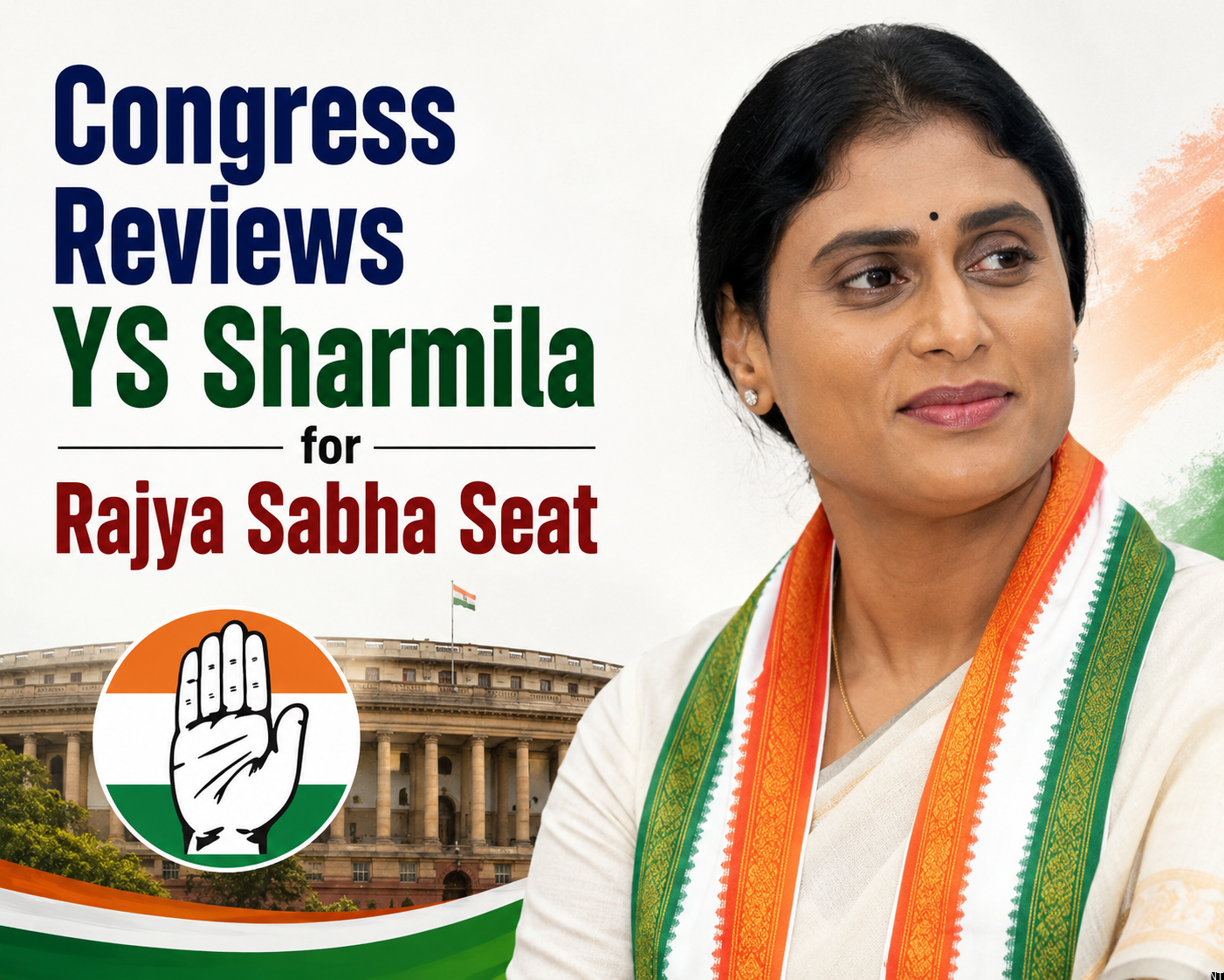 Congress Reviews YS Sharmila for Rajya Sabha Seat