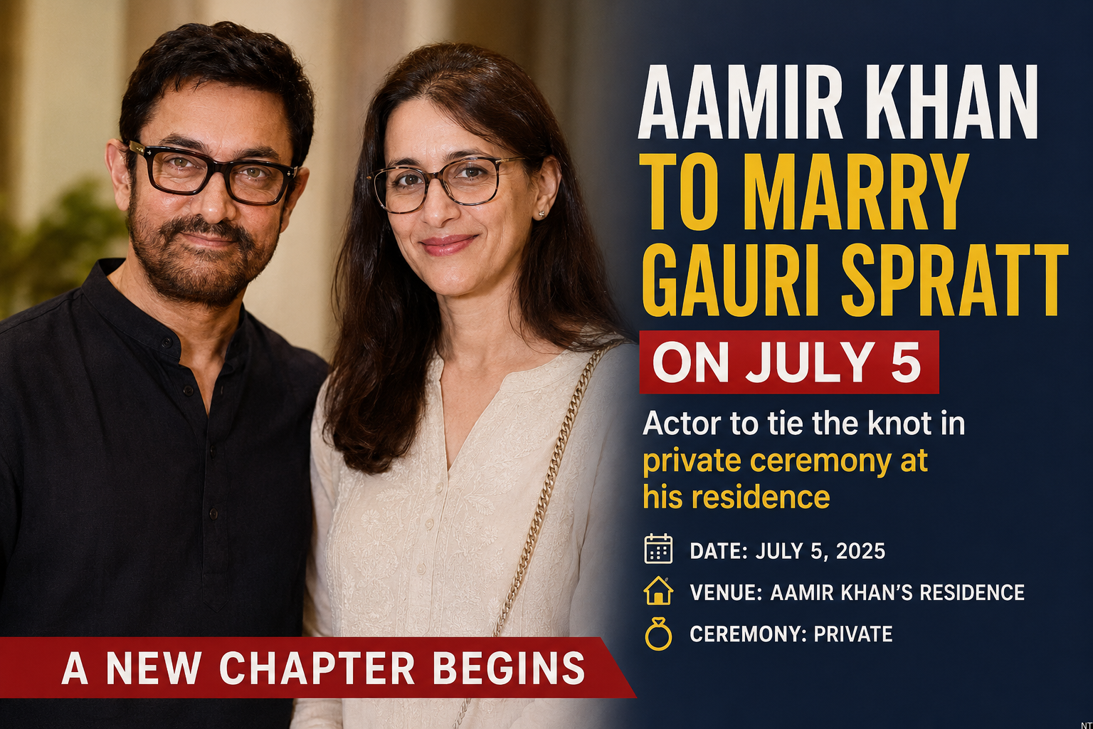 Aamir Khan Announces Marriage to Gauri Spratt