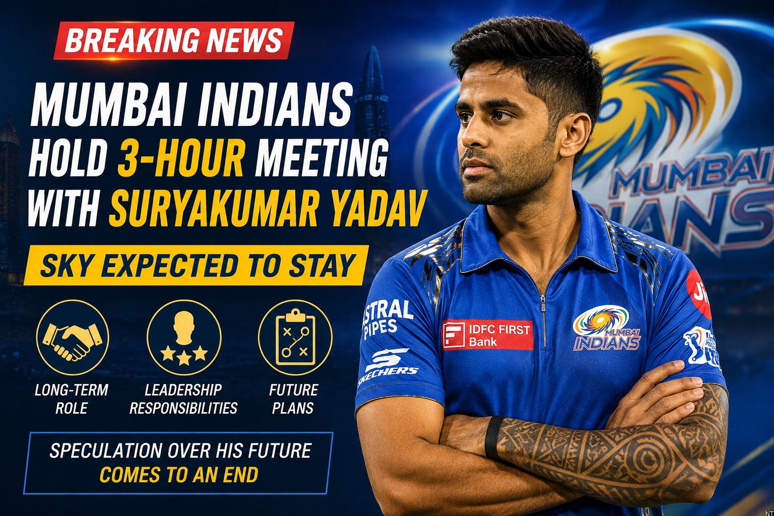 Mumbai Indians Conduct Talks, SKY Expected to Stay