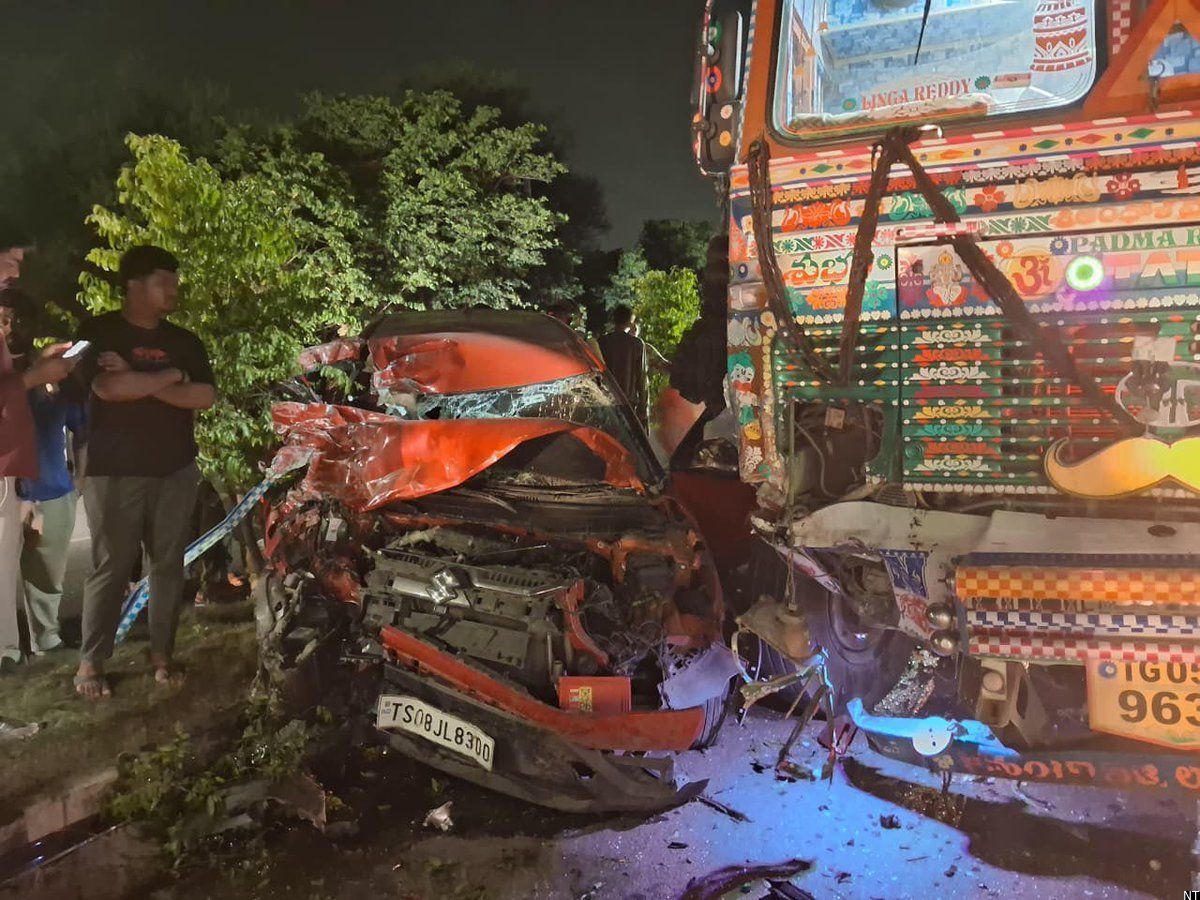 Three Family Members Killed in Medchal Road Accident