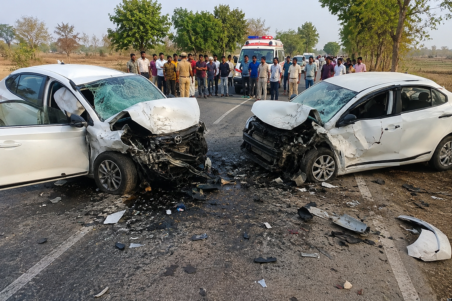Three Dead in Head-On Car Collision in Nalgonda