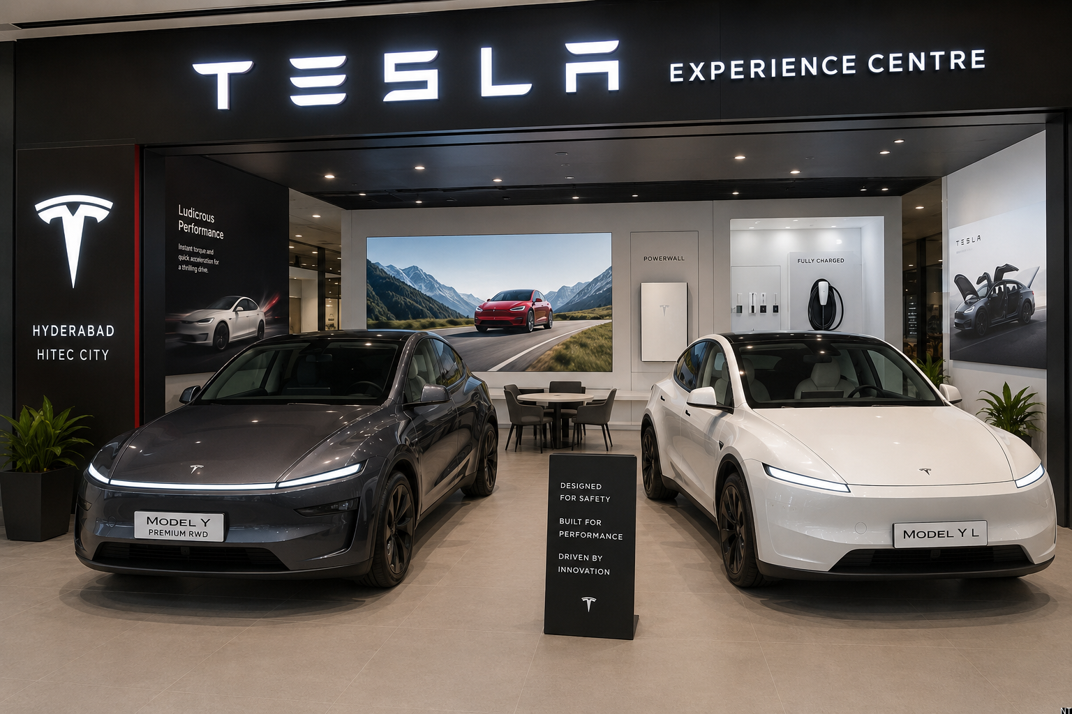 Tesla Opens Hyderabad Experience Centre, Displays Model Y