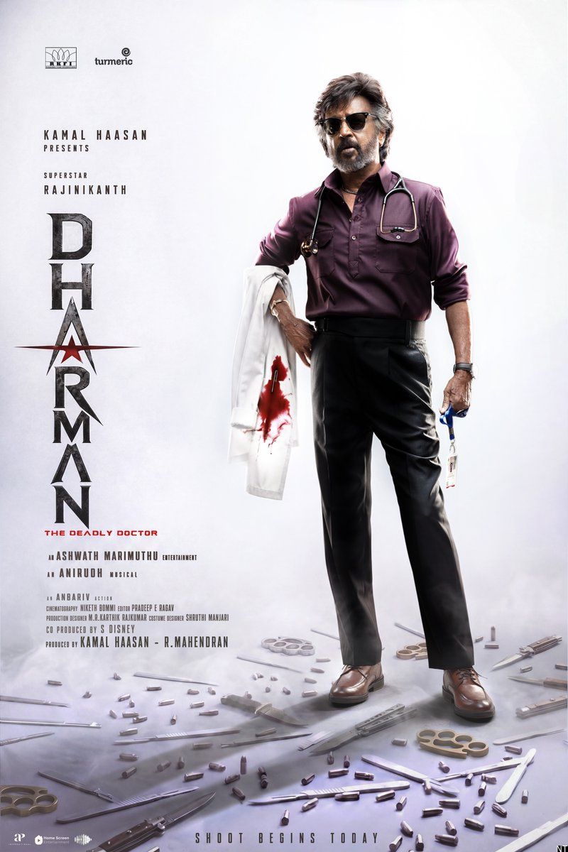 Rajinikanth’s Dharman Shoot Begins With New Poster