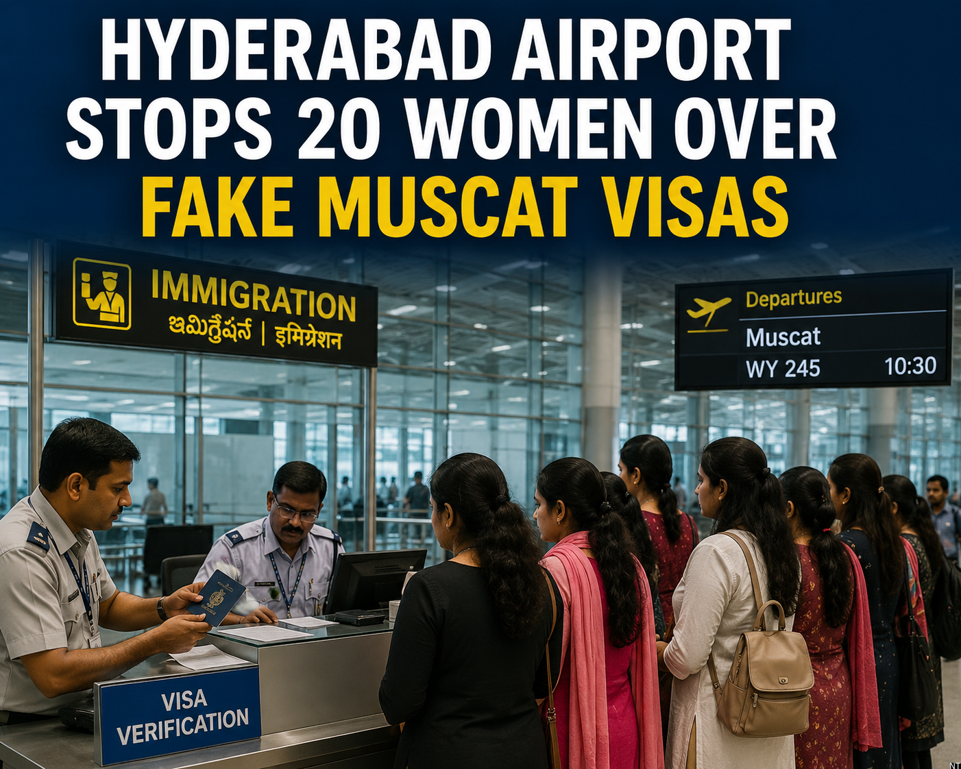 Hyderabad Airport Stops 20 Women Over Fake Muscat Visas