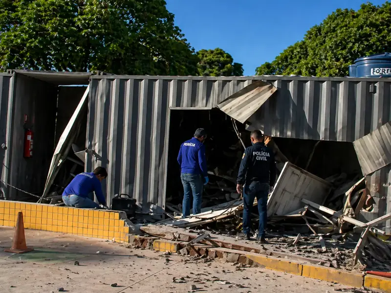 Grupo explode cofre de posto no Portal do Sol e ação causa tensão em João Pessoa