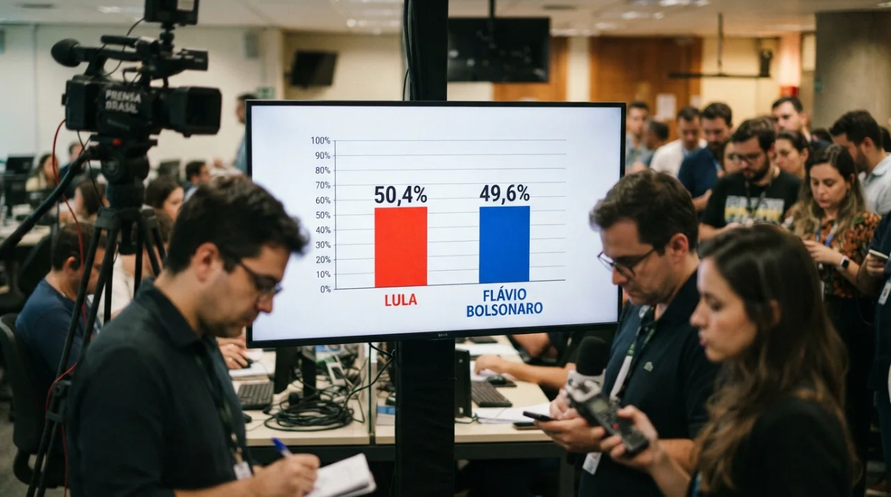 Pesquisa Data Ranking aponta empate técnico entre Lula e Flávio Bolsonaro em simulação de 2º turno para 2026