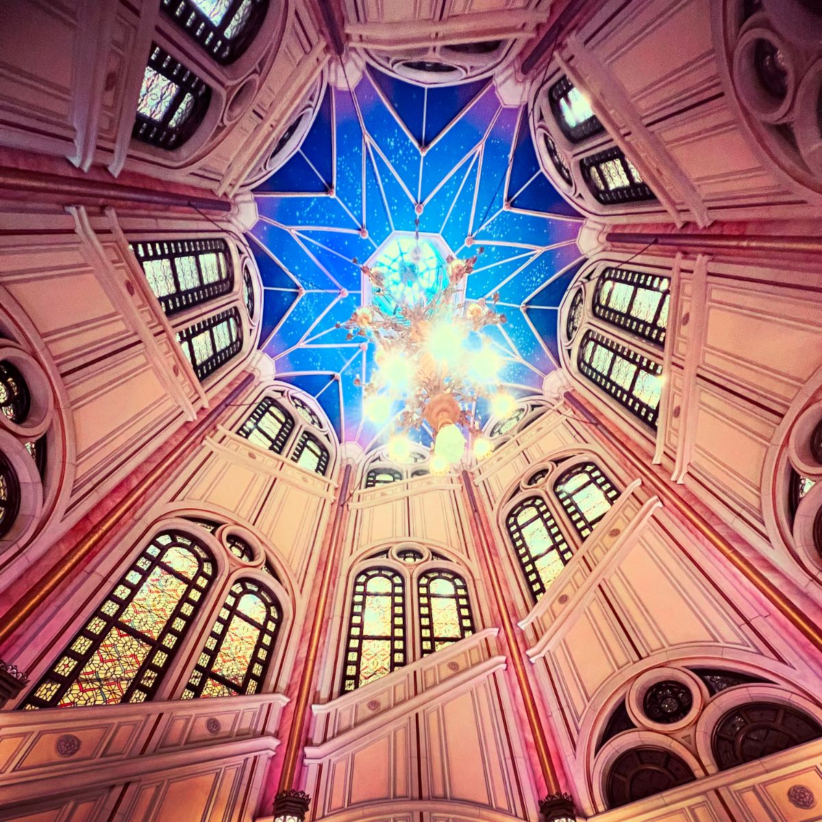 Looking Up in the Princess Castle, Shanghai Disney
