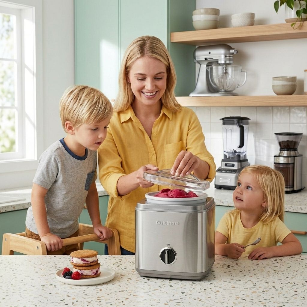 Cuisinart Ice Cream Maker Machine, 2-Quart Ice Cream, Sorbet and Frozen Yogurt Machine