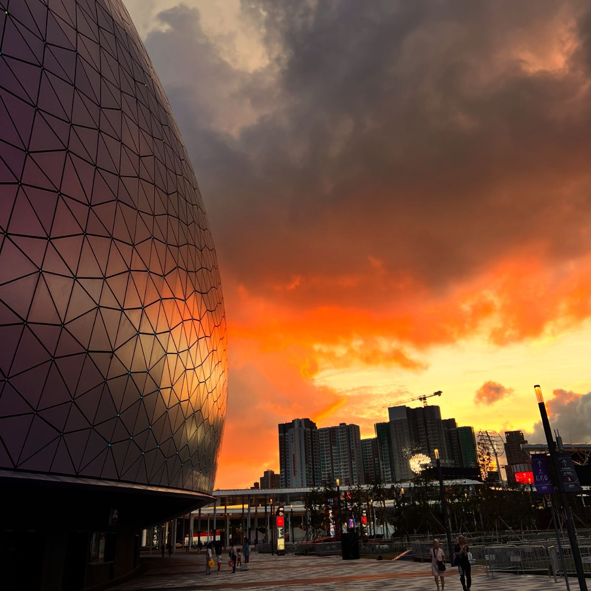 Sky on Fire Over Kai Tak Stadium