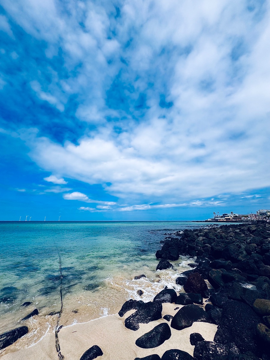 Jeju’s coastline is a masterclass in clean visual contrast.