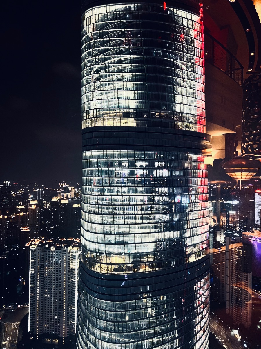 Luminous Verticality: Towers in the Night