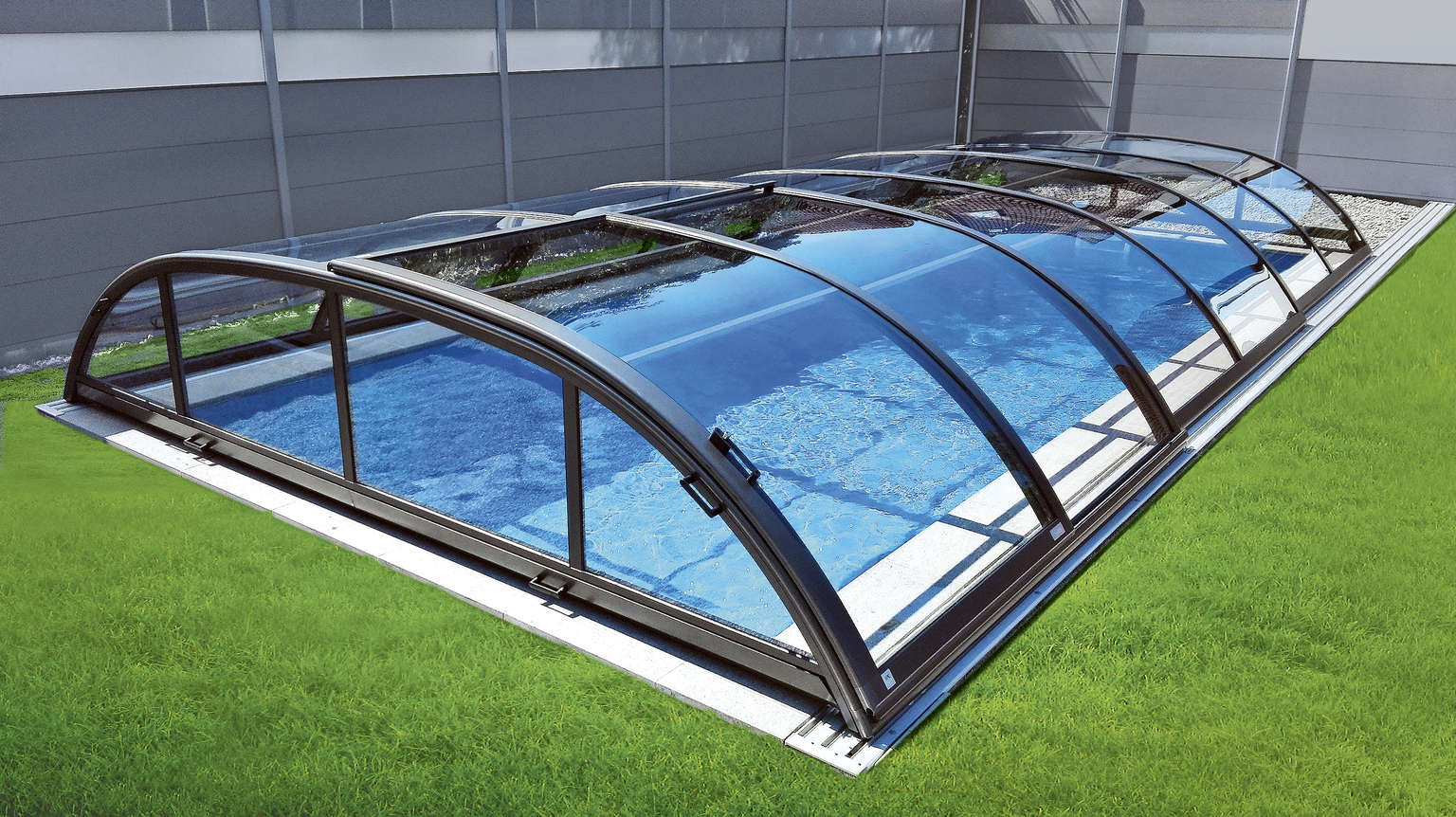 Azure Compact Flat – Abri de piscine bas