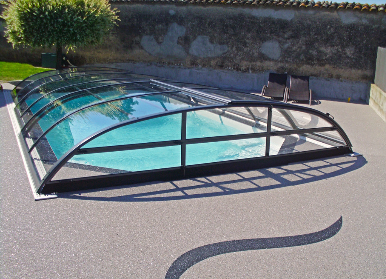 Azure Compact Flat – Abri de piscine bas
