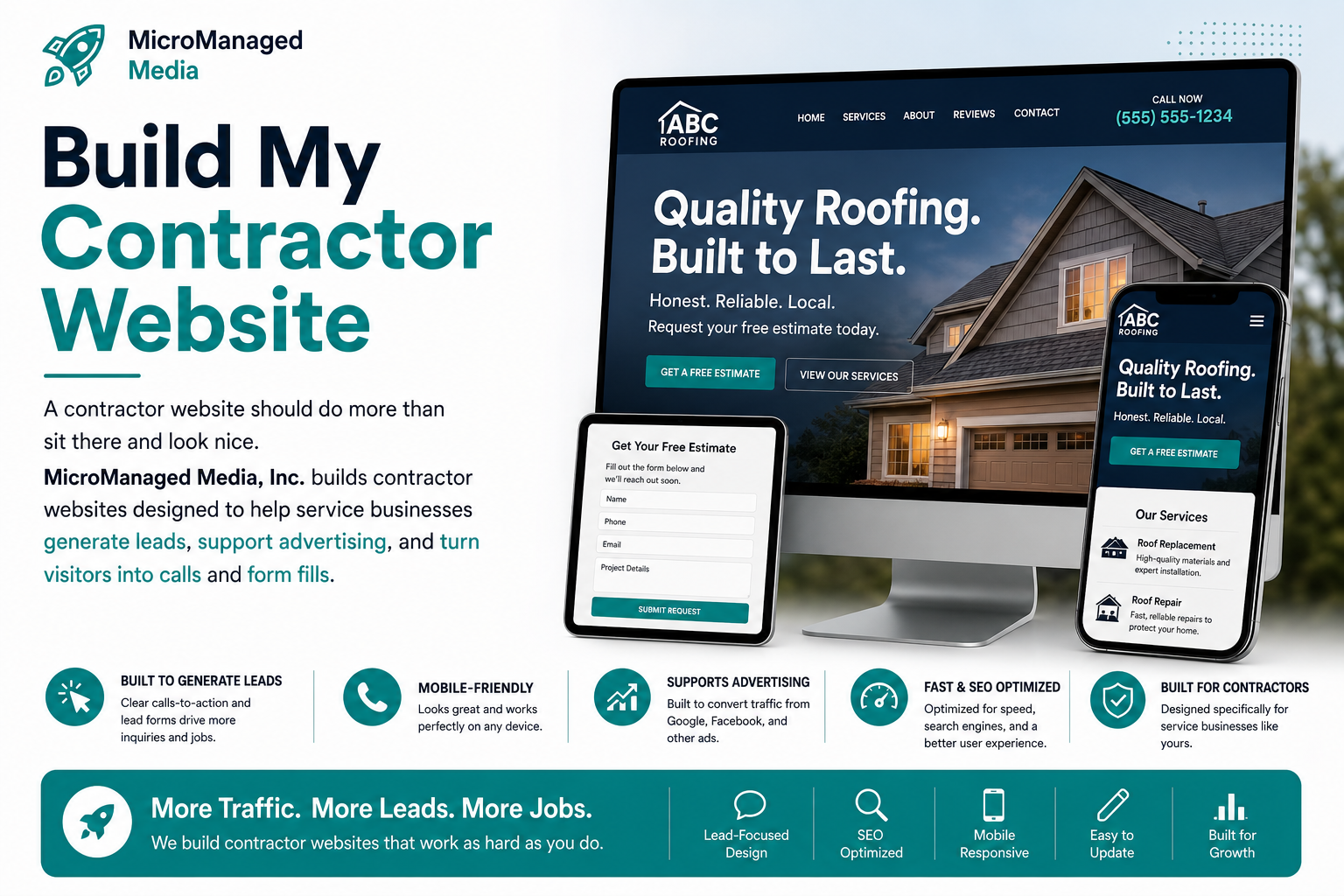 Contractor Website Design Lead Generation Platform