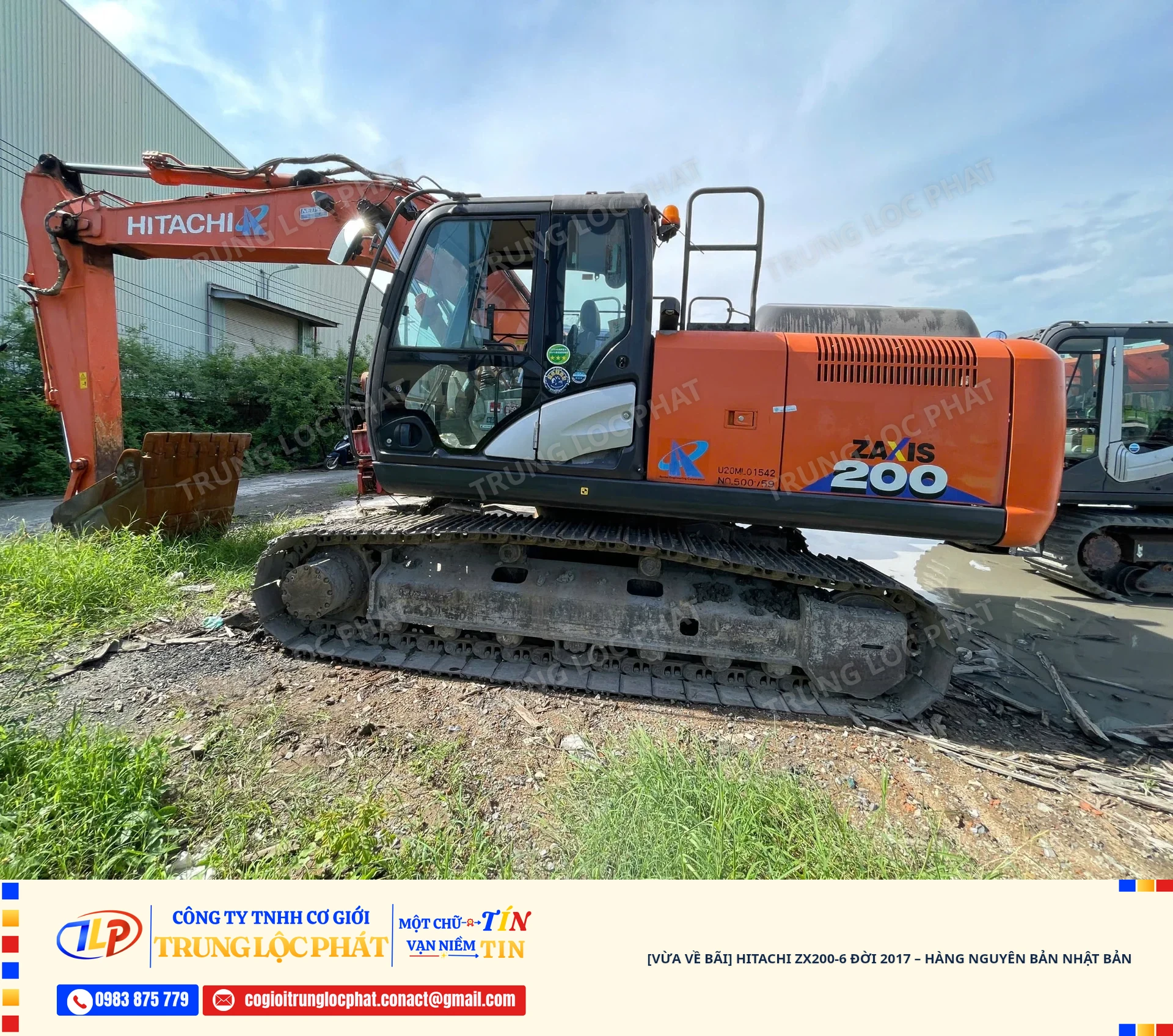 [VỪA VỀ BÃI] Hitachi ZX200-6 Đời 2017 – Hàng Nguyên Bản Nhật Bản