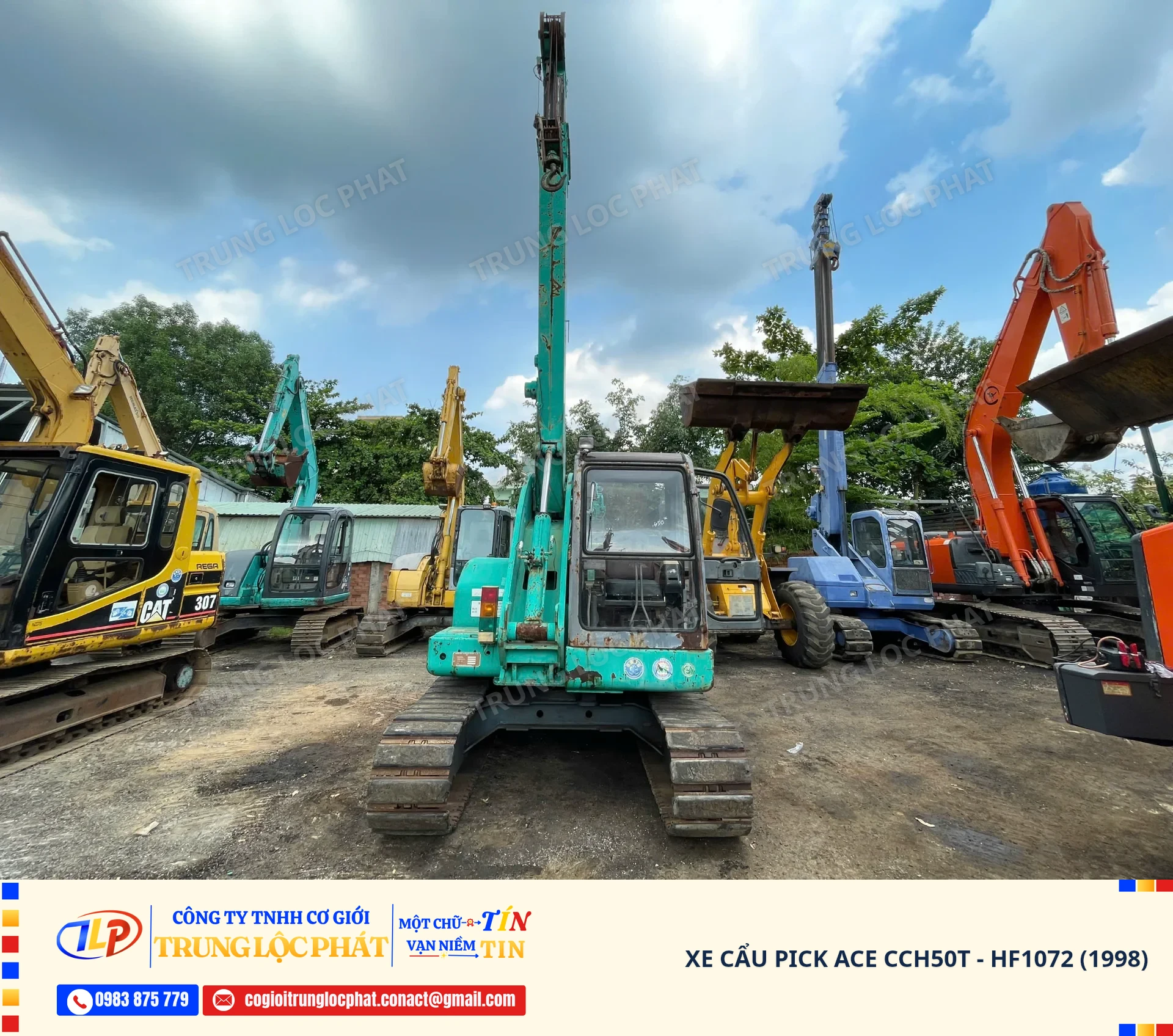 Xe cẩu bánh xích Pick Ace CCH50T chất lượng cao nhập khẩu Nhật Bản - 2