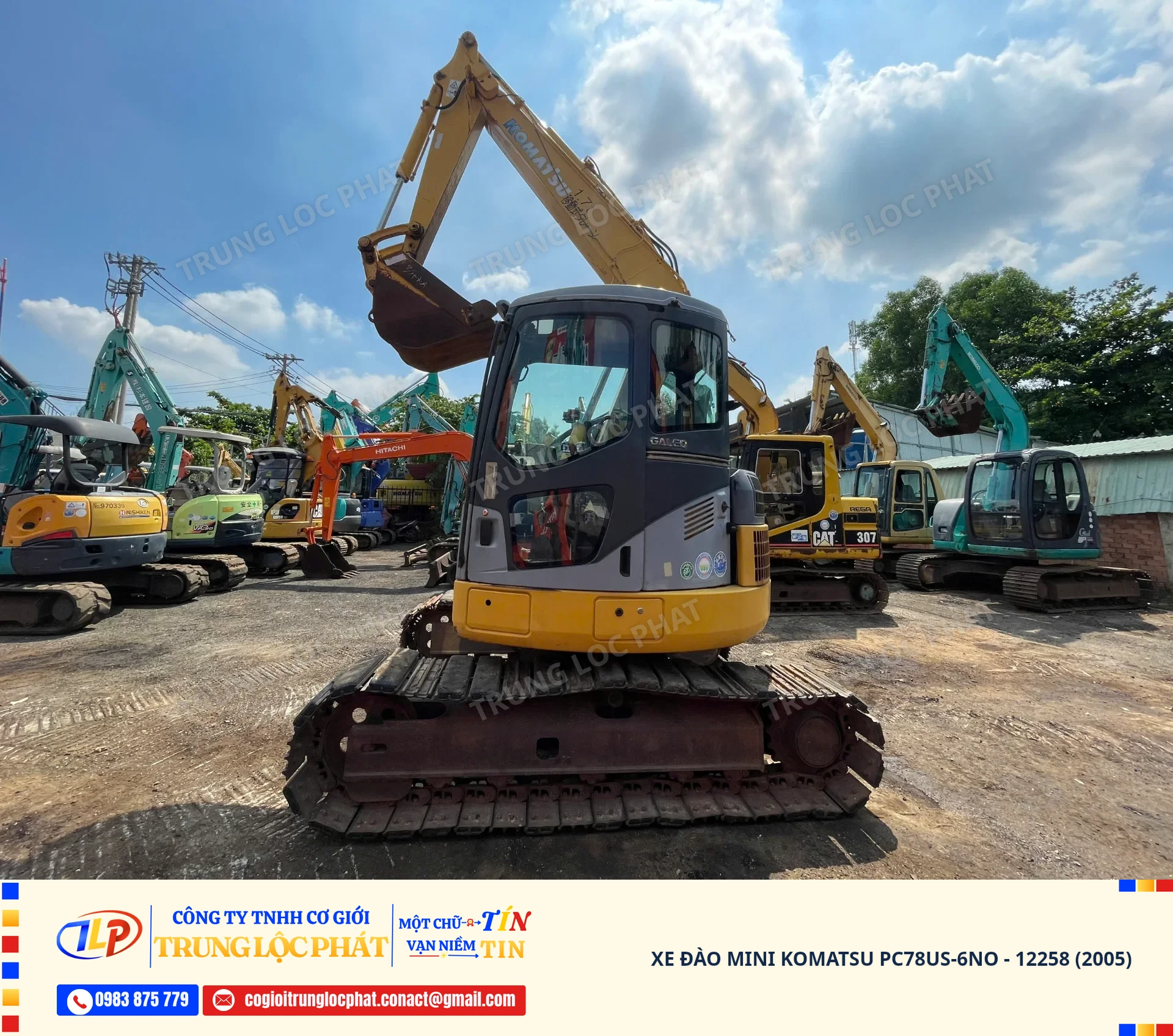 Xe đào bánh xích Komatsu PC78US-6NO nhập khẩu Nhật Bản chất lượng cao - 2